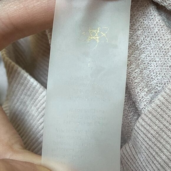 Women's Pink Terry Cloth Sweatshirt Large - Picture 7 of 8